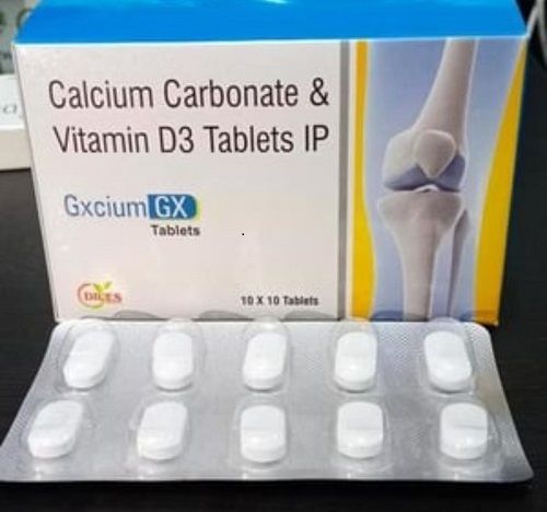 Calcium Carbonate And Vitamin D3 Tablets Ip,10X10 Efficacy: Promote Nutrition