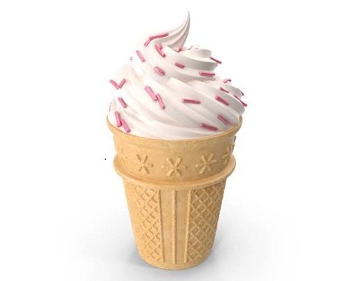 Delicious And Tasty Mouth Melting Hygienically Processed White Sweet Ice Cream Cone
