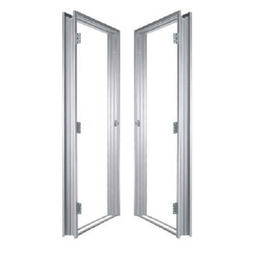 Easy To Install Lightweight Ready Made Frame Rectangular Silver Steel Door  Application: Industry