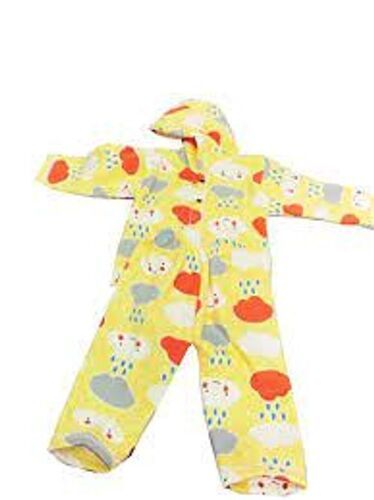 Fashionable And Comfortable Full Sleeve Round Neck With Attached Cap Kids Yellow Baba Suit