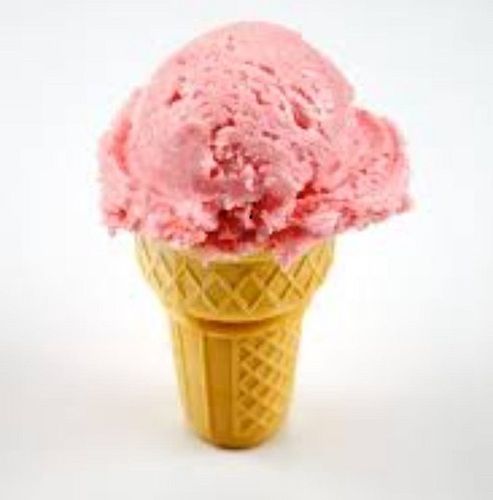 Fresh And Naturally Prepared Mouth Watering Tasty And Delicious Pink Sweet Ice Cream Cone