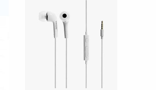 High Sound Quality And Comfortable Samsung Wired White Earphone, 3.5 Mm 