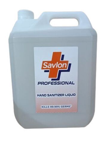 Kills 99.99% Of Bacteria And Fungus Savlon Professional Hand Sanitizer Liquid Refill, Can-5 Litre