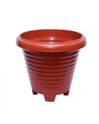 Lightweight Eco Friendly And Durable Unbreakable Brown Plastic Flower Pot