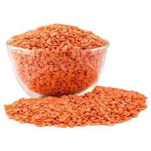 Split Red Masoor Dal - 1 Kg Pack, Sun-Dried, Medium Grain Size, 99% Purity, Round Shape, Smoky Flavor, Excellent Source of Protein and Fiber