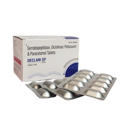 Serratiopeptidase, Diclofenac Potassium And Paracetamol Tablets Declam - Sp 