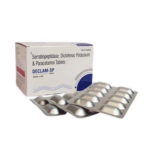 Serratiopeptidase, Diclofenac Potassium And Paracetamol Tablets Declam - Sp  Age Group: Adult