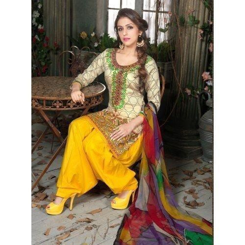 Multi Women Elegant Look Light Wight Comfortable Skin Friendly Multicolour And Cotton Suit 