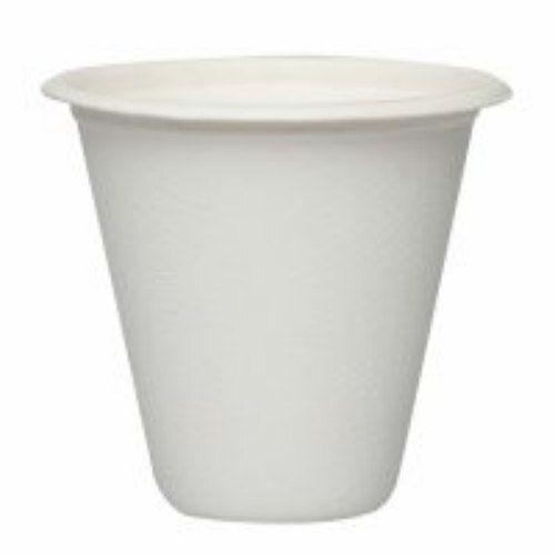 250 Ml White Papers Sugarcane Bagasse Drinking Disposable Paper Cups, Pack Of 50