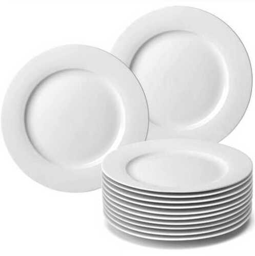 White Abs Plastic Plates For Restaurant And Hotel Use, Up To 110 G Weight