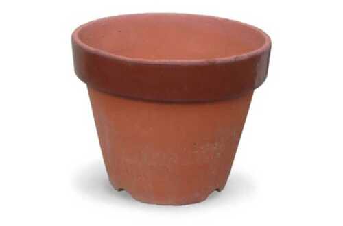 Brown Round Clay Flower Pot For Garden Usage, Box Packinging