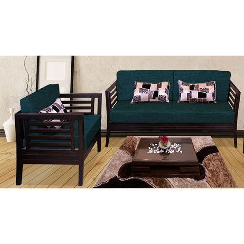 Handmade Comfortable Esay To Clean Beautiful Design Termite Resistance Green Wooden Sofa Set