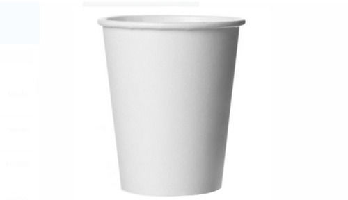 Cylindrical Shape White Colour Plain Disposable Paper Glass 85 Mm Size