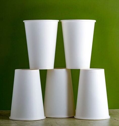 Eco Friendly Food-Safe Lighweight Affordable White Disposal Paper Cups, Pack Of 50