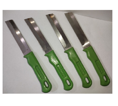 ग्रीन एंड सिल्वर प्लास्टिक हैंडल मिरर पॉलिश फिनिश्ड स्टेनलेस स्टील नाइफ