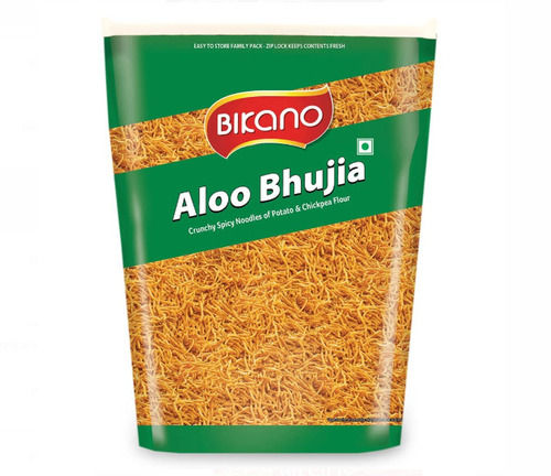 Pack Of 1 Kilogram Crunchy Spicy Noodles Of Potato And Chickpea Floor Bikano Aloo Bhujia Namkeen
