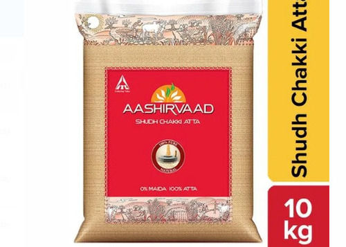 Pack Of 10 Kilogram Pure And Natural Food Grade Aashirvaad Wheat Flour 