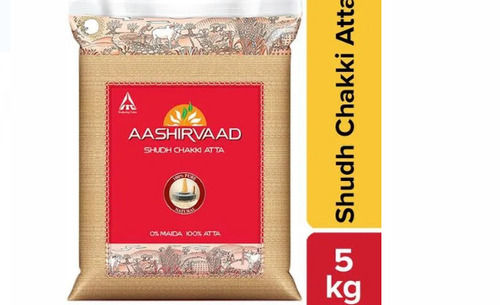 Pack Of 5 Kilogram Pure And Natural Blended Aashirvaad Wheat Flour 