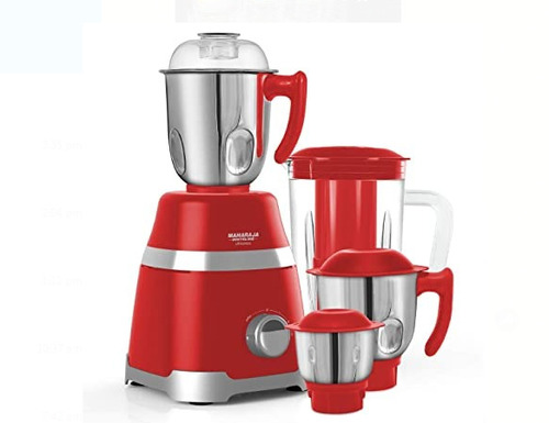 Silver And Red Stainless Steel Plastic Maharaja Mixer Grinder, 100 Watt  Capacity: 1 Liter/Day