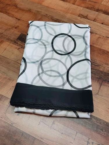 Banarasi Stylish White And Black Plain Printed Cotton Sarees For Ladies Daily Wear 