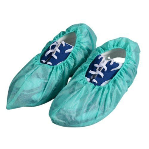 50 Gsm Non-Woven Green Color Disposable Shoe Cover