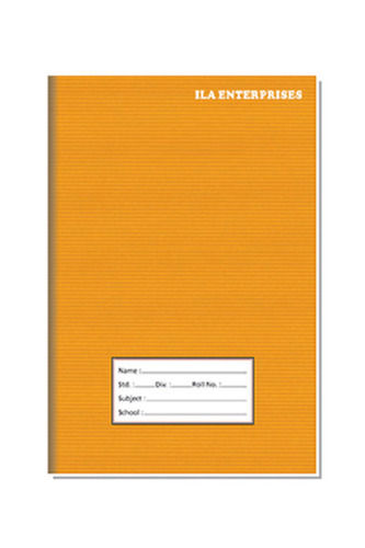 Paper 60 Gsm Single Line Unruled Hard Brown Cover Regular Notebook, 176 Pages