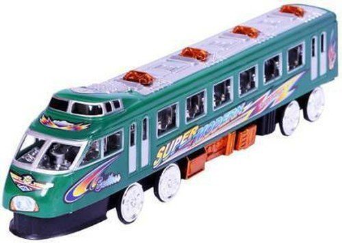 Pe Kids Easy To Play Light Weight Unbreakable Strong Plastic Green Express Friction Toy Train 