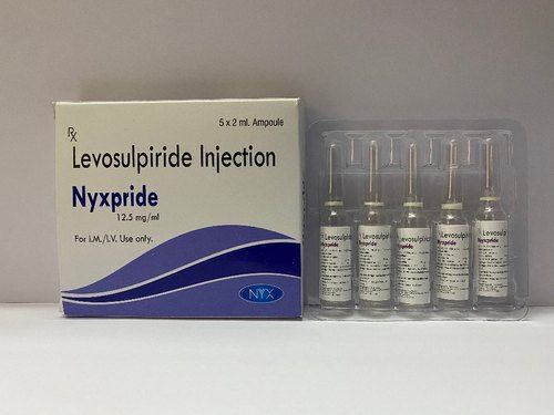 Nyxpride Levosulpiride Injection 12.5 Mg/Ml For Nausea And Vomiting, Net Vol. 5X2 Ml General Medicines