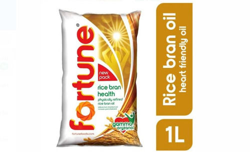 Common Pure And Natural Fresh Food Grade Rice Bran Oil For Cooking With 1 Liter Packet Pack