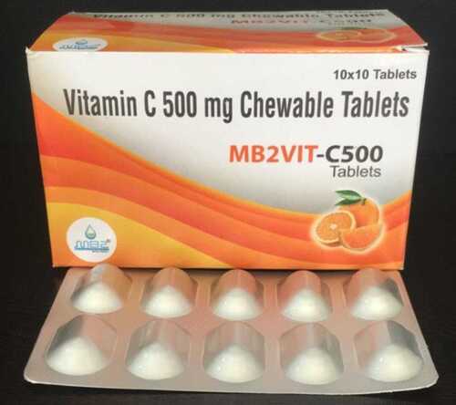 Vitamin C 500 Mg Chewable Tablets, 10 X10 Tablets Pack General Medicines