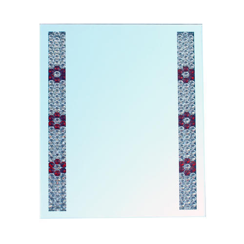 Wall Mounted Fancy Glass Mirror In Rectangular Shape For Indoor Decoration Size: 20 X 30 Inch