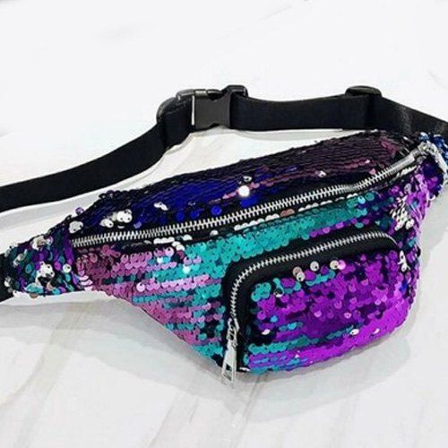  Easy To Handle And Adjustment Dazzling Color Waist Leather Belt Bag For Ladies