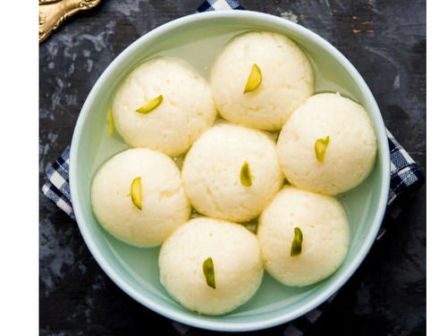 1 Kilogram White Round Shape 2.8 Gram Fat Sweet Taste Rasgulla 