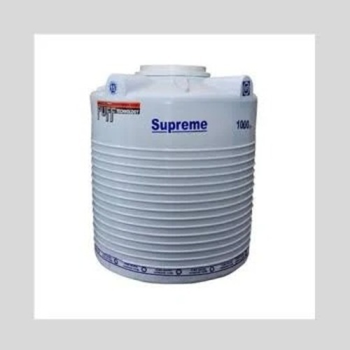 Cylindrical 1000 Liter Storage Capacity Polywell Puff-Tuff Supreme White Coloured Pvc Tank