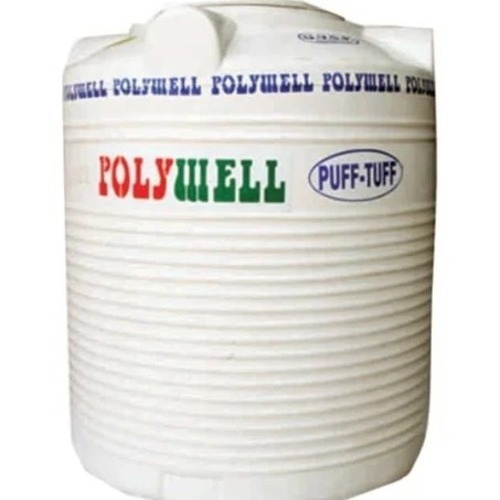 1000 Liter Storage Capacity White Coloured Polywell Puff-Tuff Plastic Water Tank Grade: A