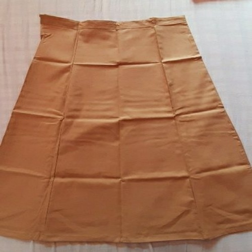 Brown Cotton Ladies Petticoat - 38 Cm Length Soft Mesh Lining & Elasticated Waistband Machine Washable for All Seasons