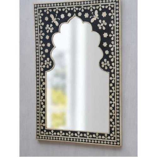 Balck Long Durable Elegant Look And Rectangular Black Decorative Glass Mirror