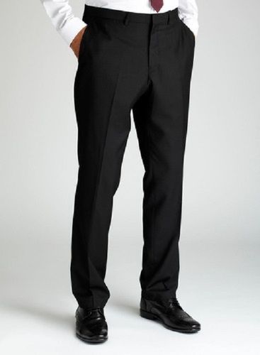 Plain 100% Cotton Polyester Fabric Black Color Full Length Comfortable To  Wear Mens Formal Pants at Best Price in Jaipur