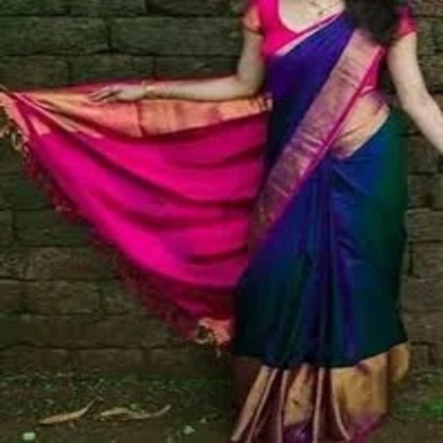 Designer Pure Cotton Silk Saree - Beautiful Blue Color Unstitched Blouse Piece Included | Perfect for All Occasions Elegant Plain Bordered Design Party and Casual Wear