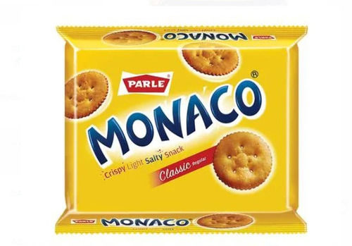 100 Percent Delicious And Salted Taste Monaco Snack Biscuit For Snacks, 200 Gram  Fat Content (%): 5 Percentage ( % )