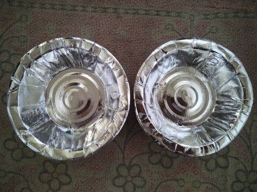 Silver Coated Round Eco Friendly Disposable Plain Paper Bowl For Events And Party  Size: 5Inch