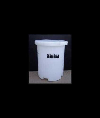 Round Sintex Plastic Cylindrical Drums, 50-100 Litres Capacity, White Color