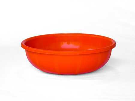 Unbreakable Orange Round Plastic Ghamela With 16", 18", 22" Size Size: 16"