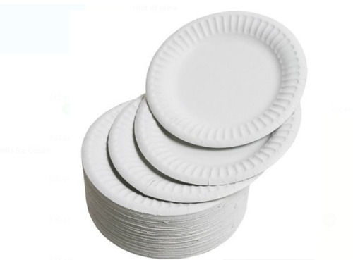 White Size 7 Inches Plain Round Shape And 1 Mm Thickness Disposable Paper Plates Application: For Event