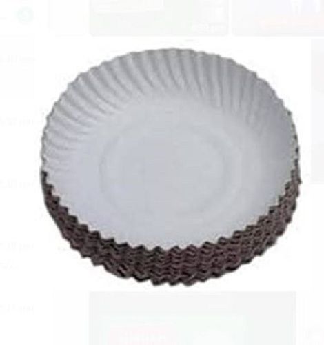 Plain Eco Friendly And Plastic Coated Round White Disposable Paper Plate For Events