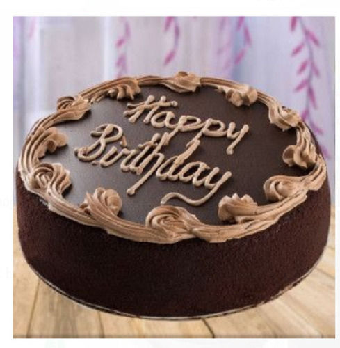 1 Kg Packaging Size Round Shaped Brown Colour Eggless Chocolate Birthday Cake Fat Contains (%): 16 Percentage ( % )