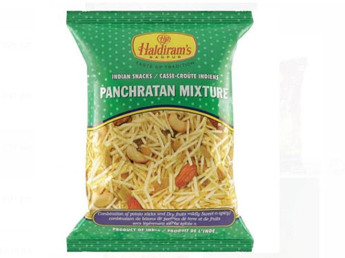 25 Grams Pack Of Spicy And Crunchy Yummy Haldiram Pancharatan Mixture Namkeen