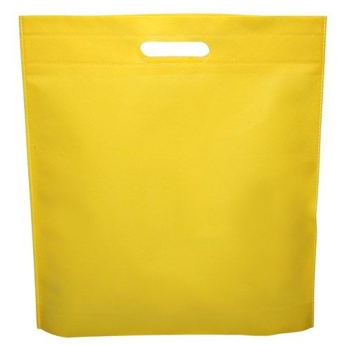 Silk Printing Biodegradable Light Weight Reusable Eco-Friendly Yellow Non Woven Carry Bag 