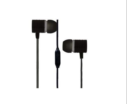 आरामदायक 100 Cm कॉर्ड लंबाई और 16X4X2 आयाम काले वायर्ड इयरफ़ोन बॉडी सामग्री: प्लास्टिक