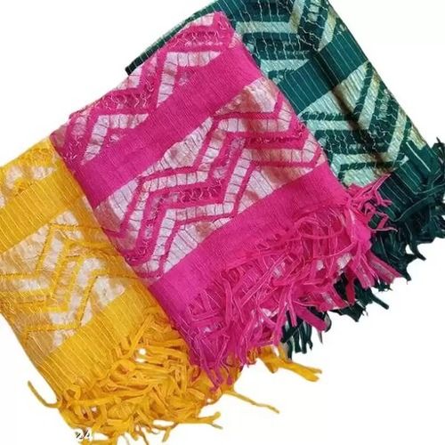 Fashionable Multi Color Zari Work Handloom Cotton Ladies Dupatta, Length 2.5 Meter